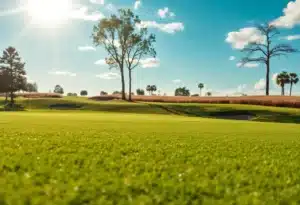 Close Up of a Beautiful Golf Course