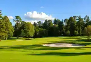 Close up of a beautiful golf course