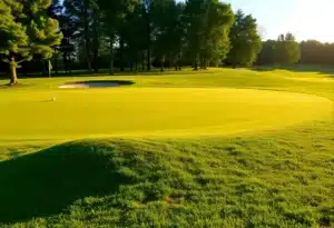 Close up of a beautiful golf course