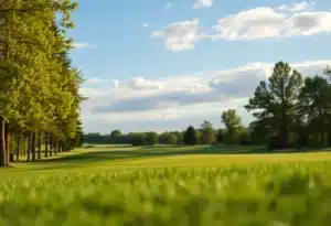 Close-up of a Beautiful Golf Course