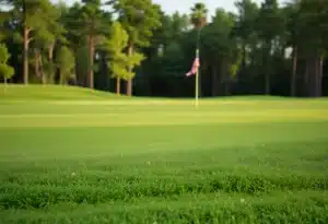 Close up of a beautiful golf course