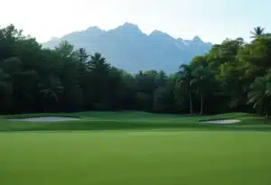 Close-up View of a Beautiful Golf Course
