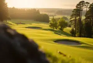 Close up of a beautiful golf course