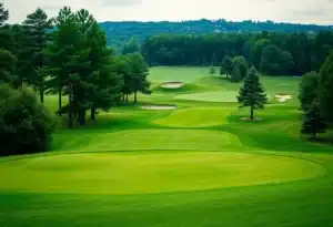 Close-up of a beautiful golf course