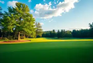 Close up of a beautiful golf course