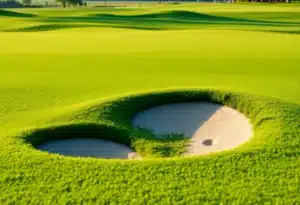 Close up of beautiful golf course