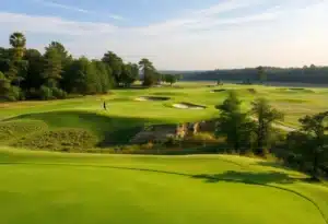 Close-up of a Beautiful Golf Course