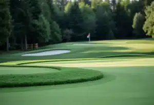Close up of a beautiful golf course