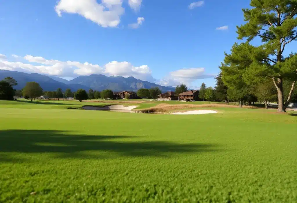 Close Up of a Beautiful Golf Course