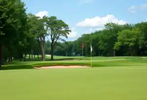 Close up of a beautiful golf course