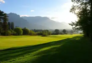 Close-up of a Beautiful Golf Course