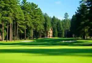 Close up of a beautiful golf course